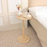 MaxSmeo Drink Table, Small Side Table for Small Spaces, Round End Table