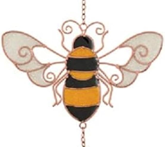 Carson Mini Bumblebee Wireworks Fun Chime - Outdoor Garden Yellow Bee Windchime