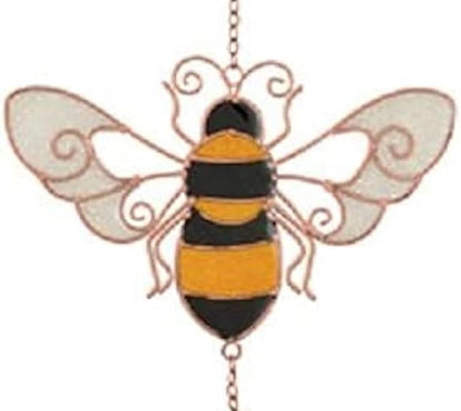Carson Mini Bumblebee Wireworks Fun Chime - Outdoor Garden Yellow Bee Windchime