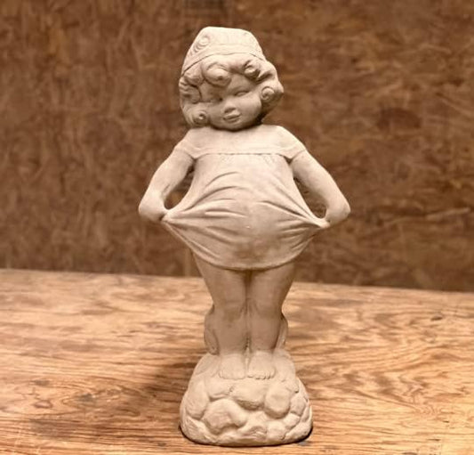 Concrete Standing Girl Statue Outdoor or Indoor Girl Figure for Patio Garden or Yard