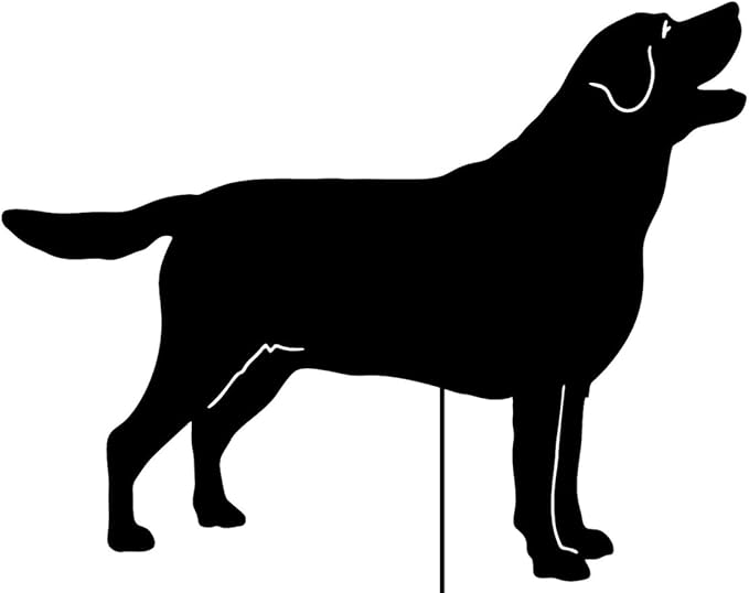 Labrador Retriever Metal Garden Signs, Metal Dog Yard Stake,Stake Garden Outdoor Decoration Metal Pet Dog Stake, Garden Animal Statue Silhouette Pattern, Animal Art Lawn Garden Silhouette.