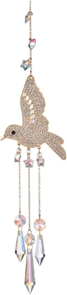 Rhinestones Hummingbirds Crystal Suncatcher Indoor Window Hanging Sparkling Bird Prism Sun Catchers