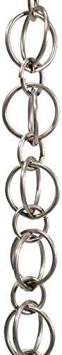 Nutshell Stores Double Loops Rain Chain - Stainless Steel - 13 Feet
