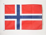 Norway Flag 2' x 3' for outdoor - Norwegian flags 90 x 60 cm - Banner 2x3 ft Knitted Polyester with rings - AZ FLAG
