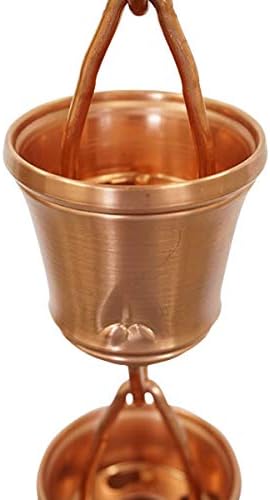 MORIKUNI Made in Japan Authentic Traditional Rain Chain/Downspout/Made of Pure Copper/Available in 4 Styles, 5-16 ft/Optional Decorative Weight Available (Bamboo Small, 13, Feet)