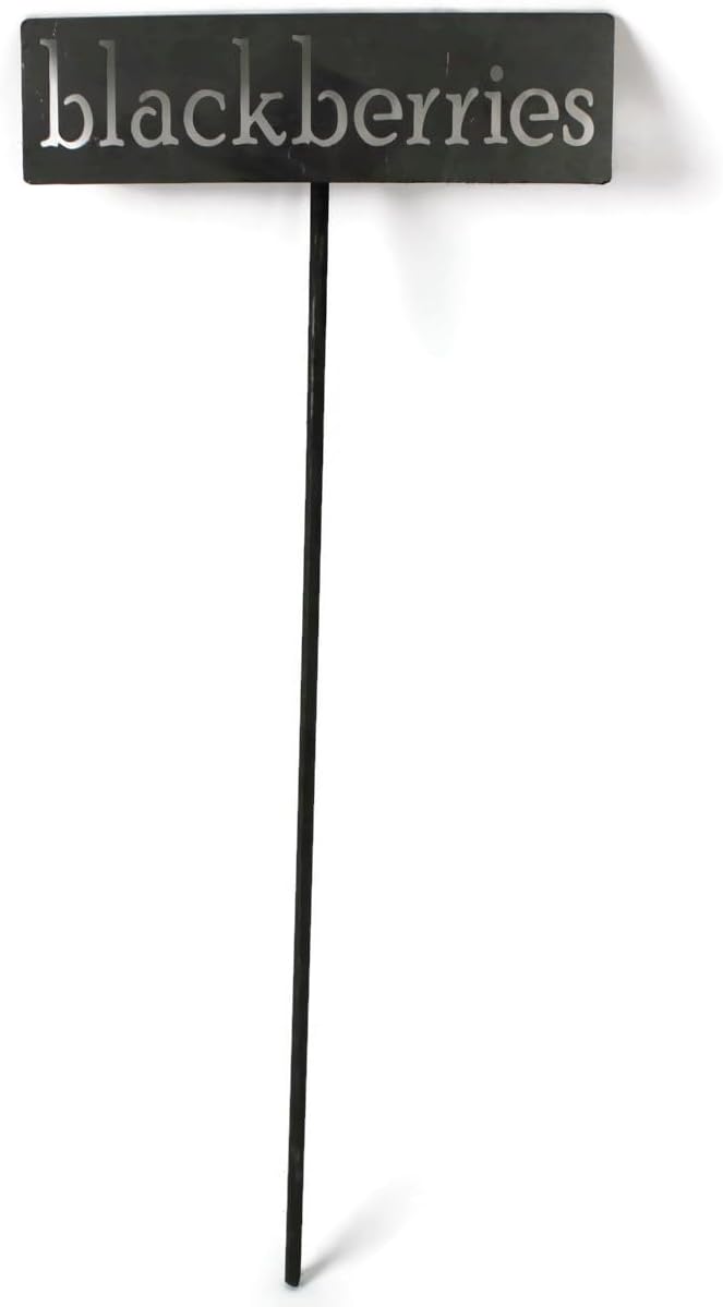 Classic Metal Garden Markers 19 Inches Tall (blackberries, Raw, Unfinished Steel (will rust with time))