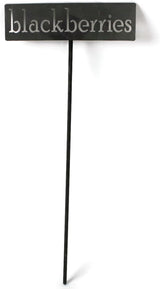 Classic Metal Garden Markers 19 Inches Tall (blackberries, Raw, Unfinished Steel (will rust with time))