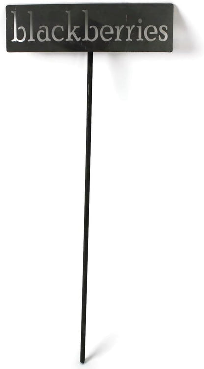 Classic Metal Garden Markers 19 Inches Tall (blackberries, Raw, Unfinished Steel (will rust with time))
