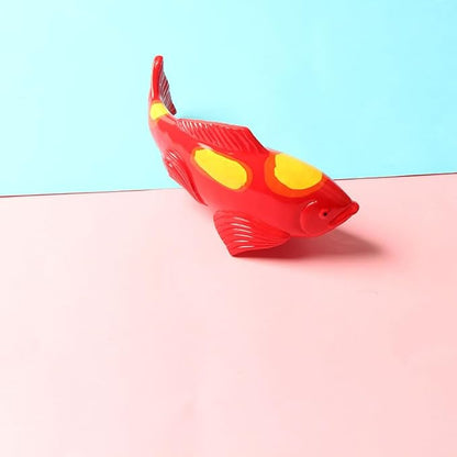 Acxico 1PC Art Deco Resin Koi Fish Sculpture, Thanksgiving Garden Ornament & Floor Mount Animal Theme Outdoor Statue, Suitable as Home Decor Desk Accent & Lawn Garden Stake (No Electricity Required)