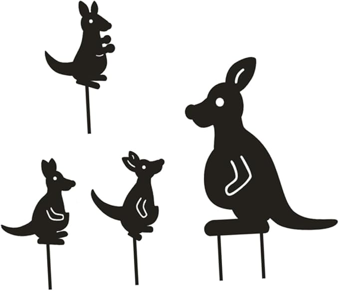 BESPORTBLE Hollow Iron Kangaroo Lawn Statue Outdoor Garden Art Decor for Backyard and Courtyard Weatherproof Animal Figurines for Farmhouse and Rustic Style