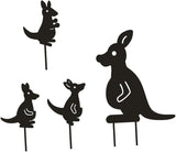 BESPORTBLE Hollow Iron Kangaroo Lawn Statue Outdoor Garden Art Decor for Backyard and Courtyard Weatherproof Animal Figurines for Farmhouse and Rustic Style