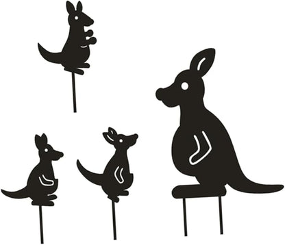BESPORTBLE Hollow Iron Kangaroo Lawn Statue Outdoor Garden Art Decor for Backyard and Courtyard Weatherproof Animal Figurines for Farmhouse and Rustic Style