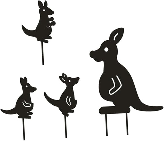 BESPORTBLE Hollow Iron Kangaroo Lawn Statue Outdoor Garden Art Decor for Backyard and Courtyard Weatherproof Animal Figurines for Farmhouse and Rustic Style