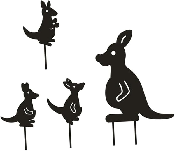 BESPORTBLE Hollow Iron Kangaroo Lawn Statue Outdoor Garden Art Decor for Backyard and Courtyard Weatherproof Animal Figurines for Farmhouse and Rustic Style