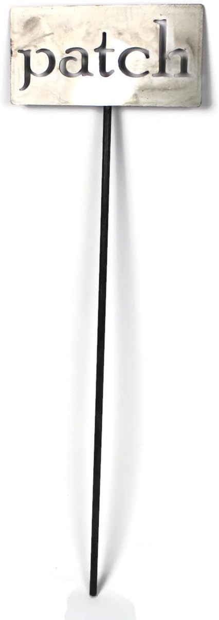 Classic Metal Garden Markers Clearance Items 20 to 33 Inches Tall (Raw Unfinished Steel, patch)