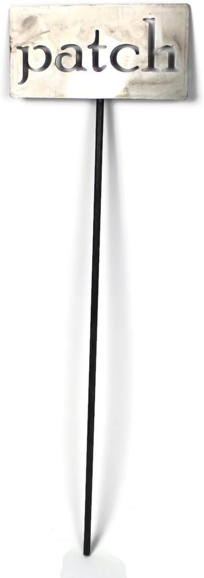 Classic Metal Garden Markers Clearance Items 20 to 33 Inches Tall (Raw Unfinished Steel, patch)