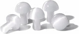 15PCS White Cat Eye Natural Stones Mushroom Sculpture Decor Crystal for Home Crafts Flower Pot Gemstone Mini Mushroom Hand Making Yard Decoration