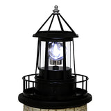 Solar Lighthouse Rotating Light - Black, Large, IP65