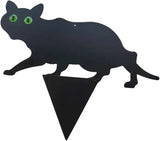 Gardening Cat Silhouette Gardening Cat with Marble Eyes Mice Control Harmless Bird Deterrent Decor 3PCS