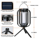 Solar Lantern Lights - 2 Pack, Waterproof, Flickering Flame