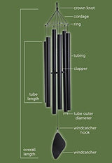 Music of the Spheres – Aquarian Alto, Medium Handcrafted Wind Chime, Precision Tuned, Weather-resistant Unique Outdoor Wind Chimes, 50"