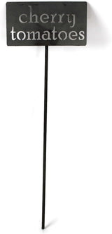 Classic Metal Garden Markers 19 Inches Tall (cherry tomatoes, Raw, Unfinished Steel (will rust with time))