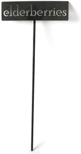 Classic Metal Garden Markers 19 Inches Tall (elderberries, Raw, Unfinished Steel (will rust with time))
