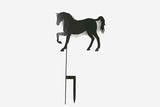 Pets and Farm Animals Metal Garden Landscape Stake (15" Wide Horse on Stake, Bronze Charcoal)
