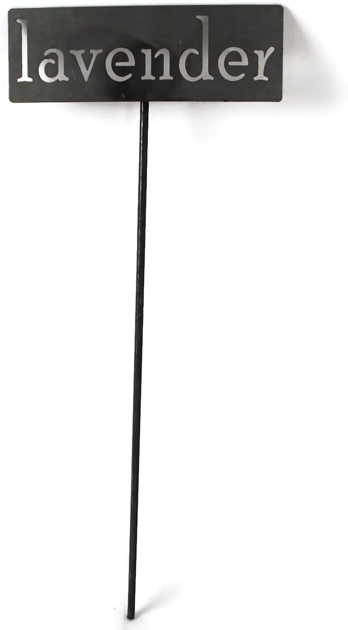 Classic Metal Garden Markers 19 Inches Tall (lavender, Raw, Unfinished Steel (will rust with time))