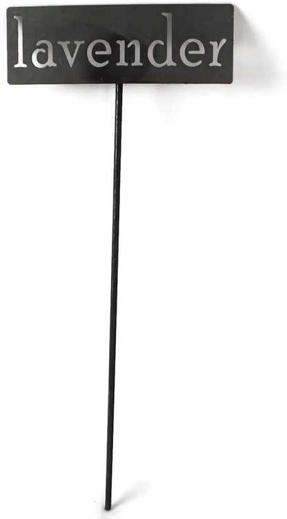 Classic Metal Garden Markers 19 Inches Tall (lavender, Raw, Unfinished Steel (will rust with time))