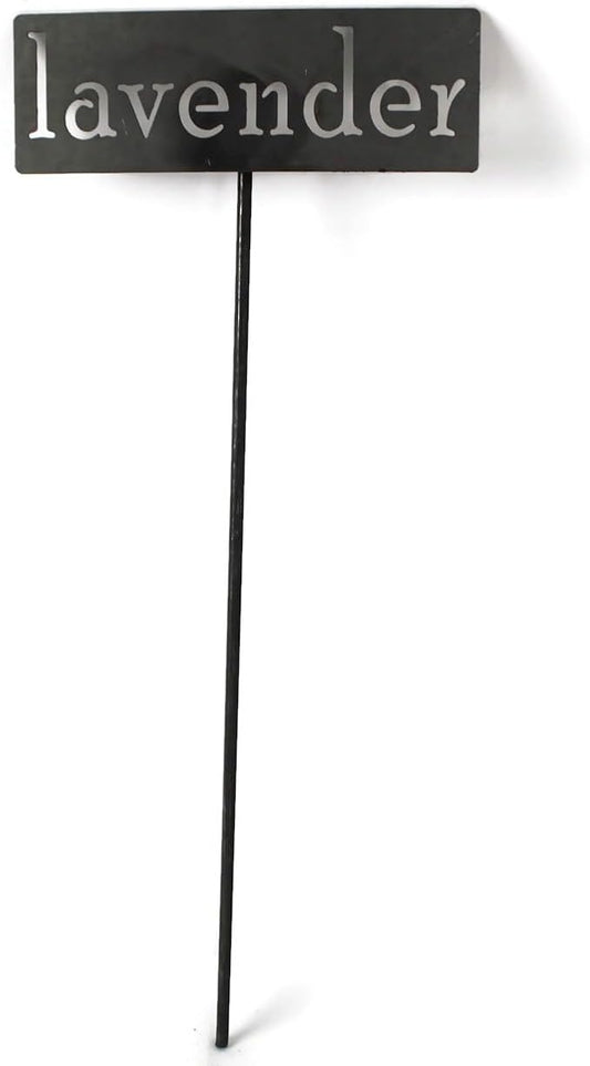Classic Metal Garden Markers 19 Inches Tall (lavender, Raw, Unfinished Steel (will rust with time))
