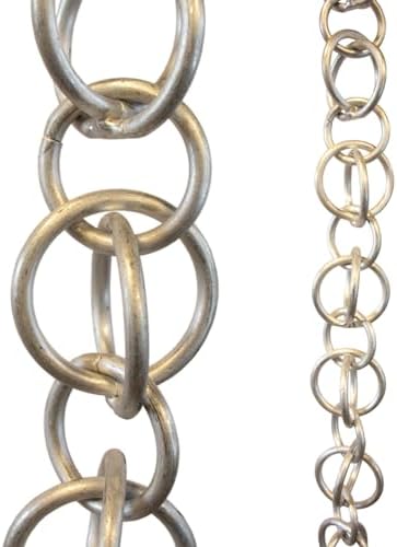 Nutshell Stores Double Loops Rain Chain - Aluminum - 13 Feet