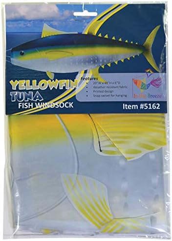 In the Breeze 5162 — Yellowfin Tuna 48-inch Fish Windsock-Realistic Fishsock