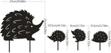 Hedgehog Wrought Iron Garden Stake Standing Metal Backyard Statue Animal Hollow Yard Ornament