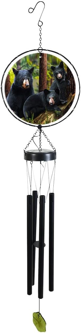 Briarwood Lane Black Bear Family Illuminated Wind Chime