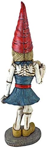 Design Toscano Zombie Gnome - Bavarian Oktoberfest Skeleton Gnome Gerta - Garden Gnome Statue, 6½"Wx4½"Dx18"H