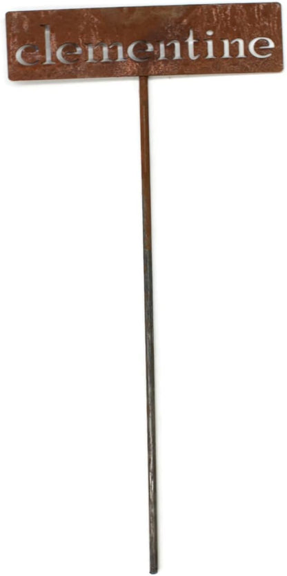 Classic Metal Garden Markers 19 Inches Tall (clementine, Naturally Rusted)