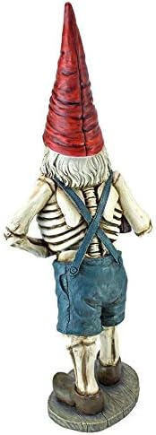 Design Toscano QM14017 Zombie Gnome - Bavarian Oktoberfest Skeleton Gnome Hans - Garden Gnome Statue,full color