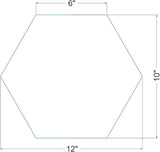 AUTUMN 12" Hexagon Stepping Stone Mold - DIY Concrete Cement Path Maker for Garden Walkway - Made in USA - Decorative Hexagonal Garden Statue & Pathway Mold