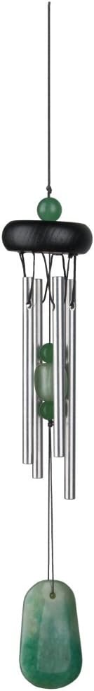 Woodstock Chimes Signature Collection, Precious Stones Chime, 12'' Jade Décor Designs - Small Chimes Wind Chimes for Outdoor, Patio, Home or Garden Décor (PSJ)