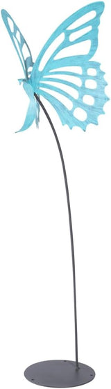 Modern Artisans American Made Large Butterfly Garden Sculpture/Stake - Verdi Green