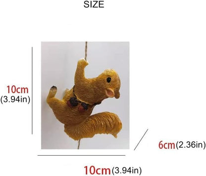 Climbing Squirrel Tree Hugger Statue - UV Resistant Resin Hanging Garden Sculpture, Waterproof Outdoor Decor for Yard, Patio, Porch (Squirrel)