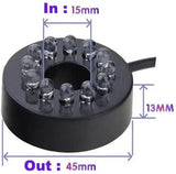 Replacement 12V Underwater 12-LED Lights Ring Submersible Fountain Pond Underwater Lights (Color Slowly Changed)