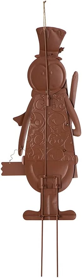 Glitzhome 36" H Metal Penguin Yard Stake, Garden Penguin Sign Christmas Ornaments Garden Stakes Lawn Patio Decor for Outdoor Stake Indoor Standing Hanging Decorations