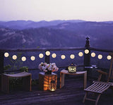 Abeja White Nylon Lantern String Lights - 8.5Ft, 10 Lights