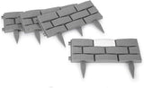 Collections Etc Solar Garden Stone Look Border Stakes - Set of 4