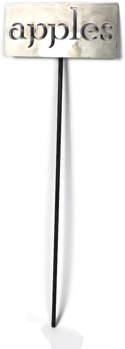 Classic Metal Garden Markers 19 Inches Tall (apples, Raw, Unfinished Steel (will rust with time))