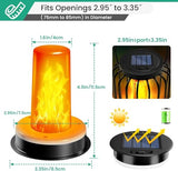 4 Pack Solar Light Replacement Top - Flickering Flame