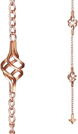 8.5FT Rain Chains with Spiral Bird Cage Rain Chain Cups, Rain Catcher for Gutters, Decorative Copper Rainwater Diverter Rain Chimes for Garden Decor,Replacement for Outside Gutter Downspouts in Spring