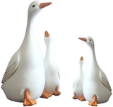 ZEshops Lifelike Mother Duck and Ducklings Resin Statue for Patio Yard Decoration - Durable and Hand-Drawn Sculpture (Small & Large Bundle Set)